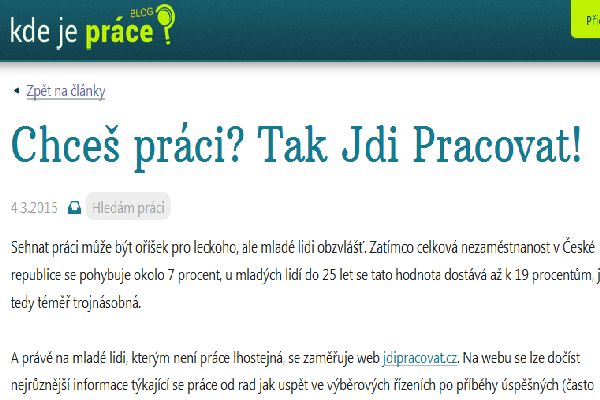 kde je prace, kdejeprace.cz, petra storkova, jdi pracovat